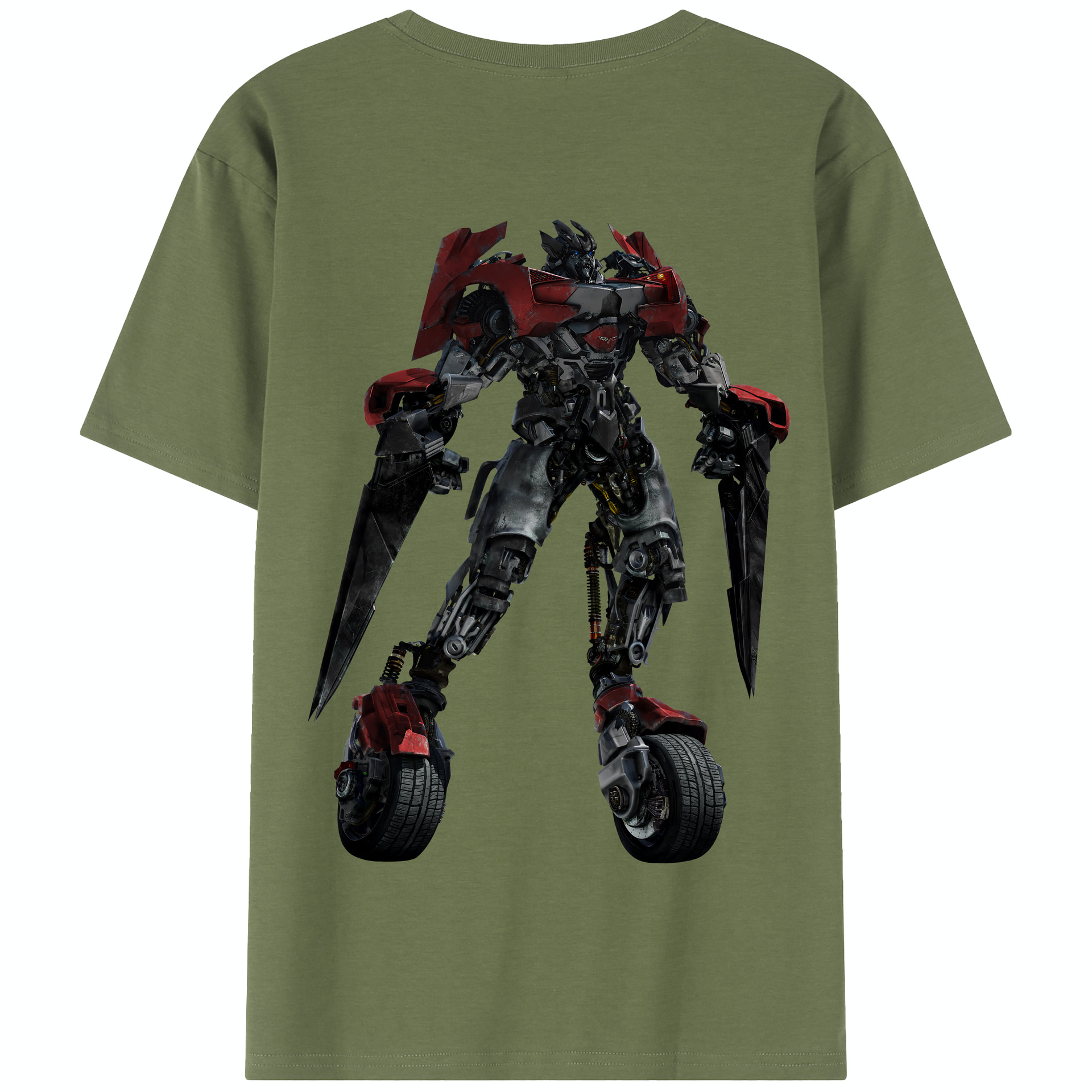 （画像用） Transformers トランスフォーマー 綿100％半袖Tシャツ（背面プリント）